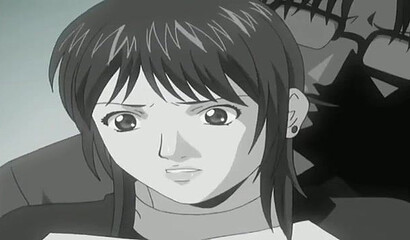 Men on the subway touching the tits and crotch of a Japanese hentai schoolgirl.