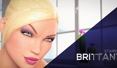 Hermaphrodites Brittany and Trinity have passionate sex on the couch