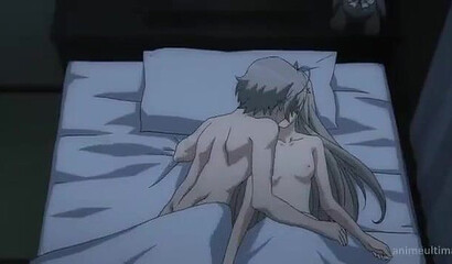 Beautiful anime blonde loses her virginity to an inexperienced guy