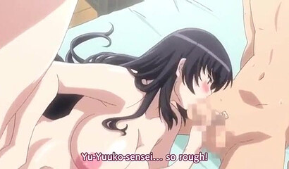 Young hentai cartoon guy fucks his girlfriend in the pool