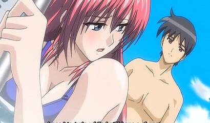 Guy fucks girlfriend in the pool while other girls are sitting next to him