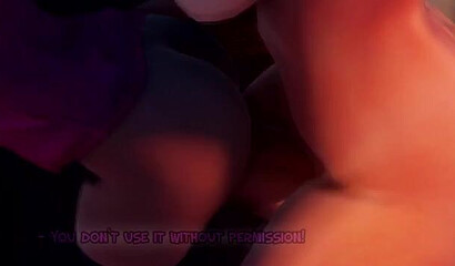 Stepmother with futanari cock fucks her stepson's new girlfriend in XXX cartoon