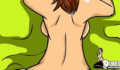 Redheaded milf gets fucked by negroes in animated adult video