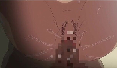 A cuckold husband watches his wife fuck his lover in a hentai cartoon