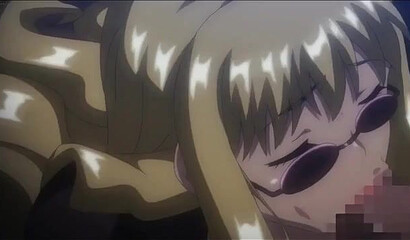 A cuckold husband watches his wife fuck his lover in a hentai cartoon