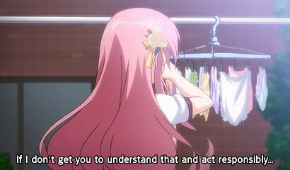 Stepbrother cum on beautiful stepsister's face in hentai cartoon