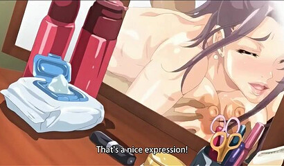 Housewife in apartment: hentai slut with big tits moans on cock