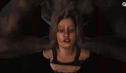 The Regenerador monster from Resident Evil fucks Claire Redfield hard.