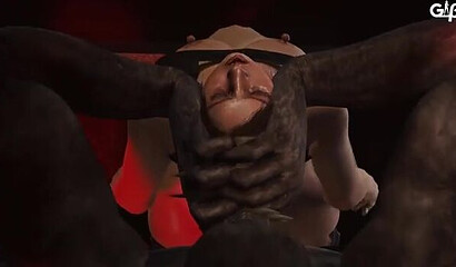 The Regenerador monster from Resident Evil fucks Claire Redfield hard.