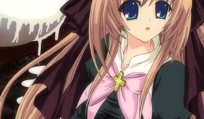 A classmate fucked an anime schoolgirl with a futanari dick in the ass