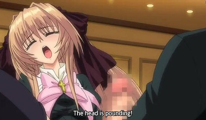 A classmate fucked an anime schoolgirl with a futanari dick in the ass