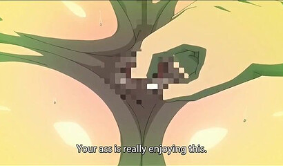 The perpetually horny hentai cartoon guy fucks everyone in a row