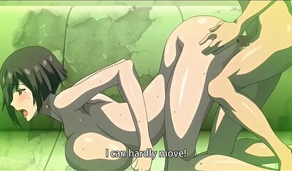 The perpetually horny hentai cartoon guy fucks everyone in a row