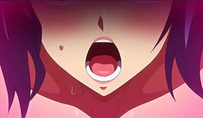 The perpetually horny hentai cartoon guy fucks everyone in a row