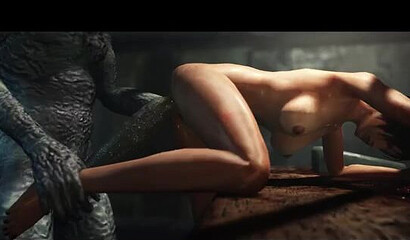 A regenerador with a big dick attacked the pussy of Resident Evil game heroine Ada Wong