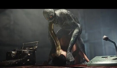 A regenerador with a big dick attacked the pussy of Resident Evil game heroine Ada Wong