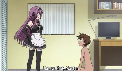 Anime guy tries BDSM and anal sex with his maid