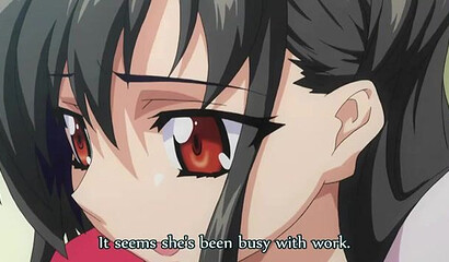 Hentai nurse with big tits jerks off and sucks teenager's cock