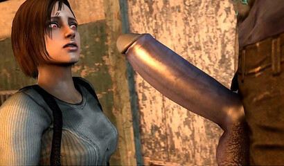 A hard zombie with a big dick fucks the hottie Jill Valentine from Resident Evil.