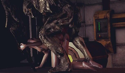 A hard zombie with a big dick fucks the hottie Jill Valentine from Resident Evil.