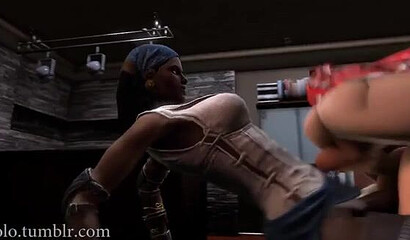 Juliet Starling and other computer game heroines get fucked by futanari dicks