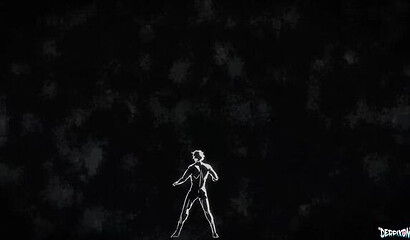 Horrible demoness spread her legs in front of young prince in anime porn cartoon