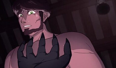 Horrible demoness spread her legs in front of young prince in anime porn cartoon