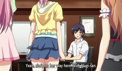 Tropical Kiss 3 - Anime guy Kaito took the virginity of a harem hottie