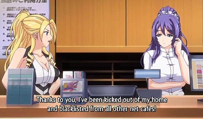 Girlfriends from hentai cartoon use sex toys fucking a guy