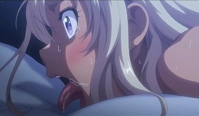 Pretty cartoon slut likes to suck cock in a public restroom