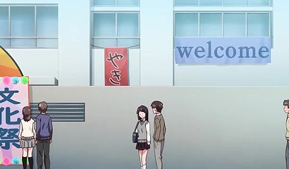 Role-playing hentai schoolgirls in the toilet with powerful orgasms in the finale