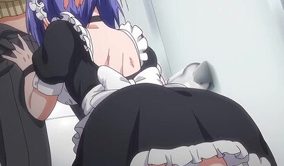 Role-playing hentai schoolgirls in the toilet with powerful orgasms in the finale