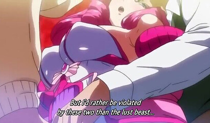 Hentai cartoon warriors fuck otherworldly monsters