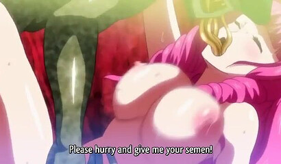 Hentai cartoon warriors fuck otherworldly monsters