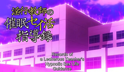 Mature sensei with a thick cock fucks and cum in hentai schoolgirl's pussy