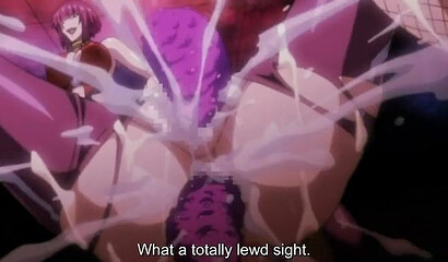 Kunoichi from the hentai cartoon is fucked hard by monster tentacles