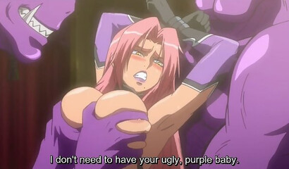 Monsters fuck sexy warrior Ingrid in front of a crowd of rich men