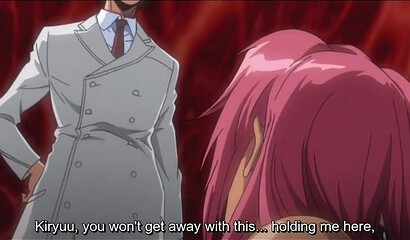 Monsters fuck sexy warrior Ingrid in front of a crowd of rich men