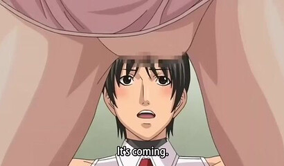 Hentai mistress with futanari cock drives billiard balls into maid's asshole