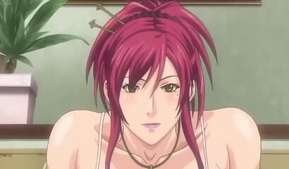 Hentai mistress with futanari cock drives billiard balls into maid's asshole