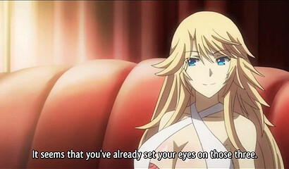 Anime girl with huge tits fucks in the forest with sensei