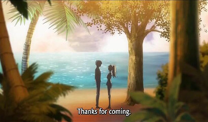 Anime girl with huge tits fucks in the forest with sensei