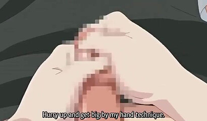 Anime student with big boobs took a teenager's virginity