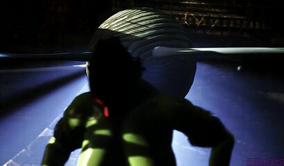 A dirty orc with a futanari cock fucks the hottie Nyotenga from the game Dead or Alive