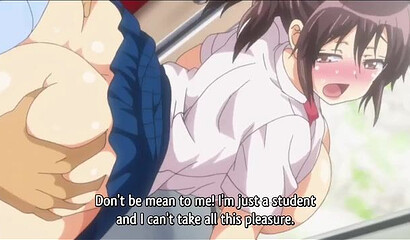 A businessman fucked a schoolgirl with big tits in front of everyone on a train