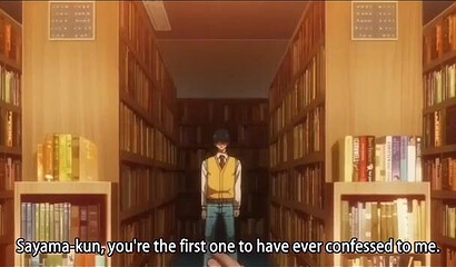 Schoolgirl from an anime cartoon fucks a mature teacher in the library