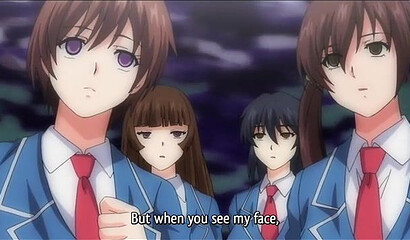 Slutty schoolgirl with huge tits fucks her classmates