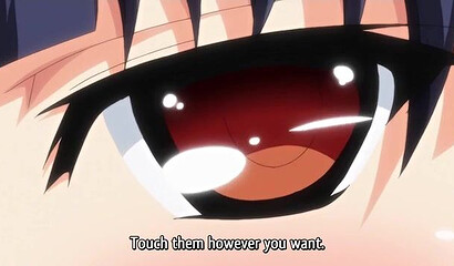 Bloody loss of virginity of anime hottie with big breasts