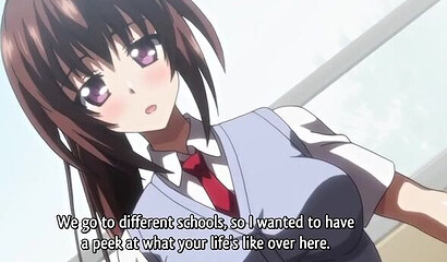 Bloody loss of virginity of anime hottie with big breasts