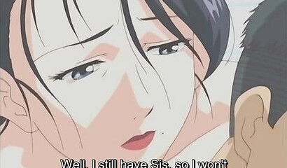 Anime guy enjoys anal sex with mom and sister